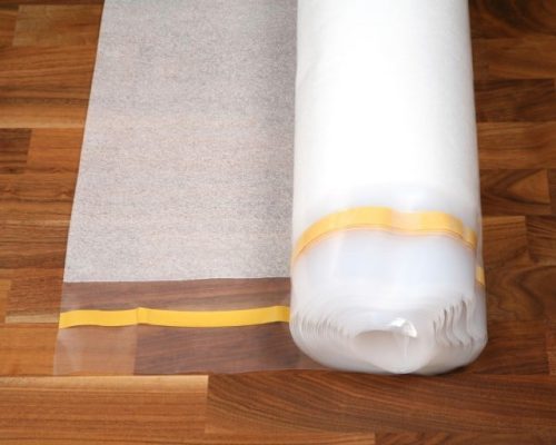 PE foam med LDPE film30 kg./m3, 100 mm overlap, tape(leveres i 2 cll = 1 palle)