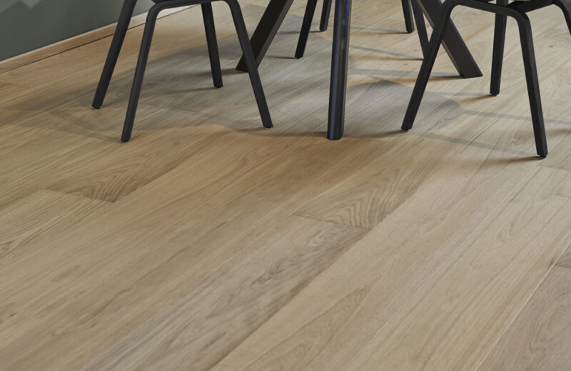Timberman Bred Planke - Eg Prime - Børstet Ultramat Lak Hvid - Billede 2