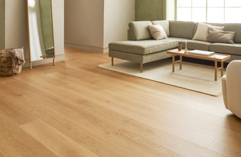 Timberman Bred Planke - Eg Prime - Børstet Ultramat Lak Natur - Billede 2