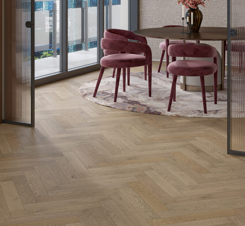 Parador Trægulv Trendtime 3 - Eg Chalet - 1-Stavs Sildebensparket - Billede 2