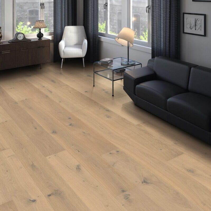 Haro Parketgulv 4000 - Plank 180 4V Eg lysehvid Sauvage børstet