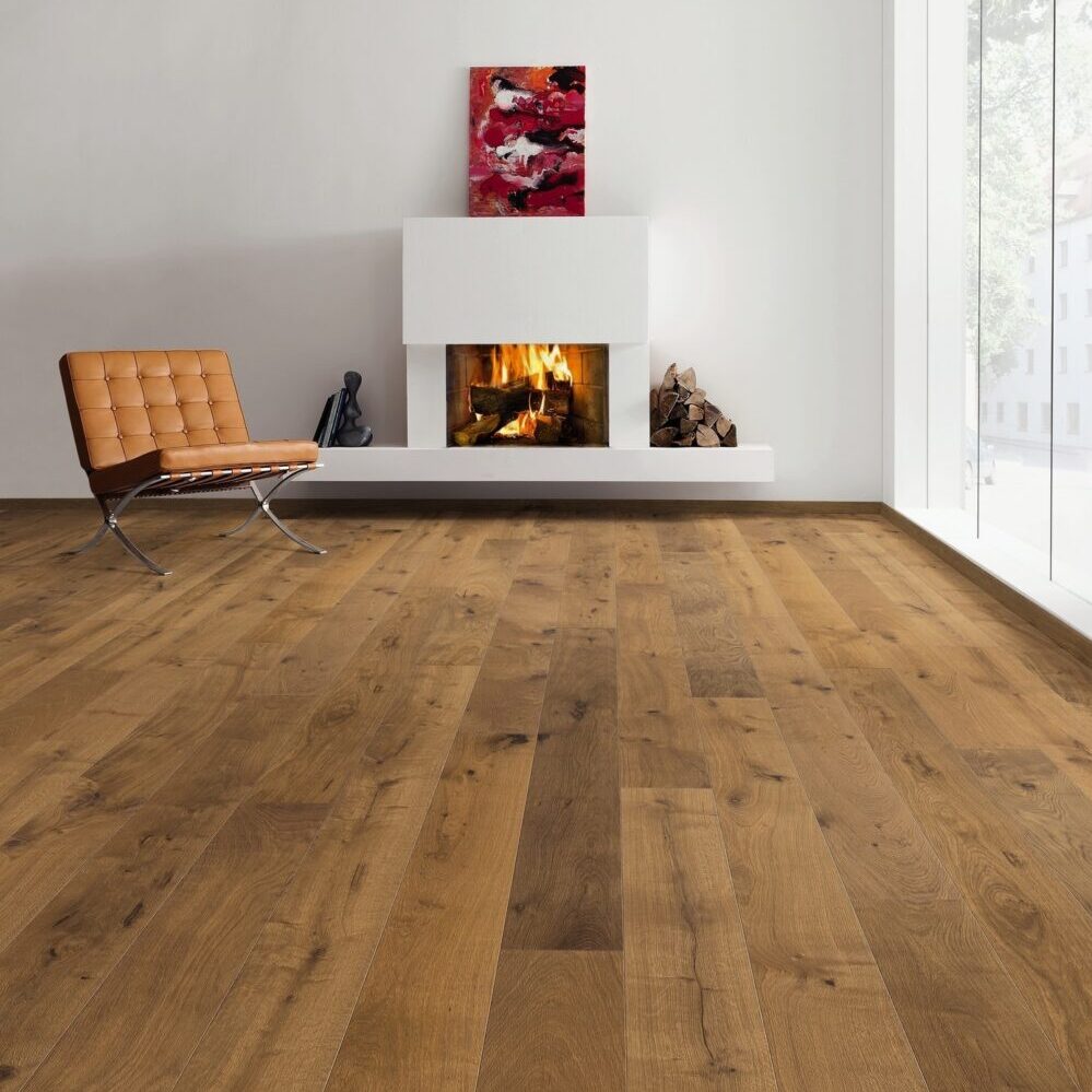 Haro Parketgulv 4000 - Plank 180 4V Røget eg Sauvage børstet