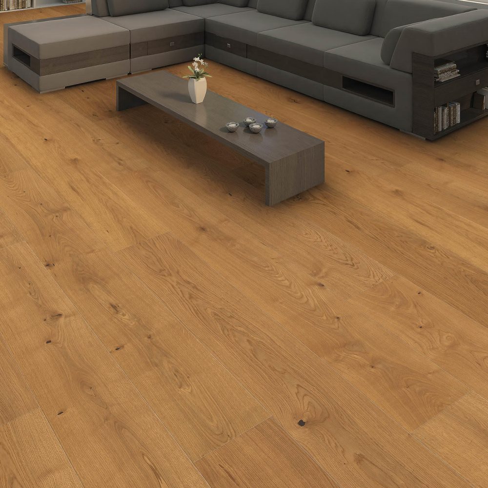 HARO PLANKEGULV 4000 - Plank Plaza 240 4V Eg Markant børstet lak