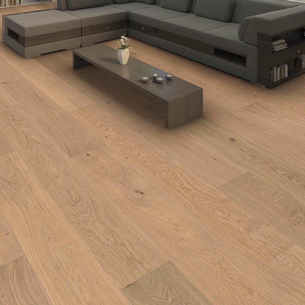 HARO PLANKEGULV 4000 - Plank Plaza 240 4V Eg purohvid Markant børstet