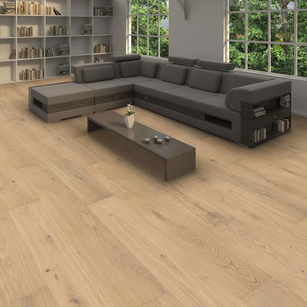 HARO PLANKEGULV 4000 - Plank Plaza 240 4V Eg lysehvid Markant børstet