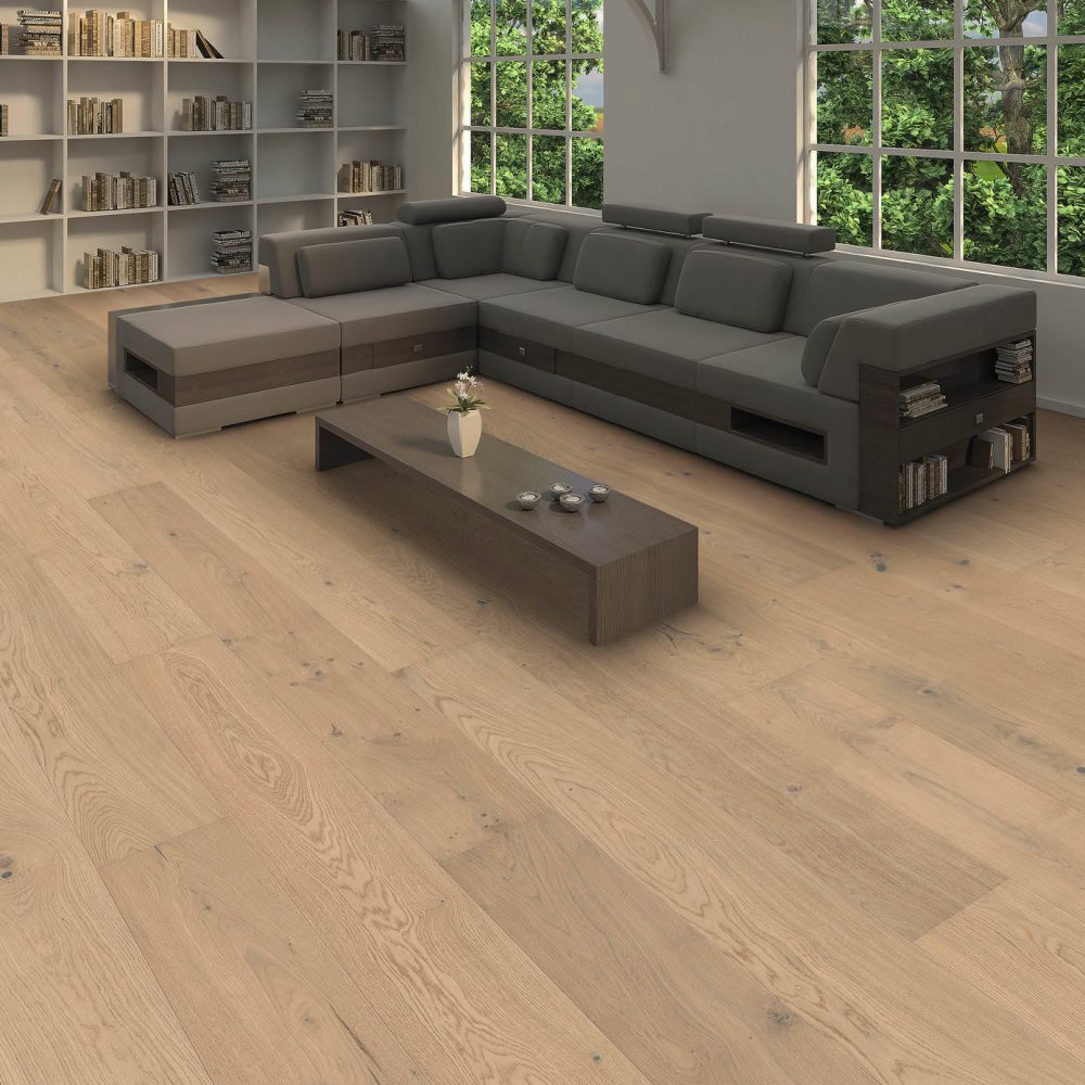 HARO PLANKEGULV 4000 - Plank Plaza 240 4V Eg lysehvid Sauvage børstet