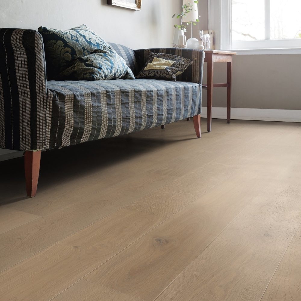 HARO Parketgulv 4000 - Plank 180 4V Eg sand grå Markant børstet - Billede 2