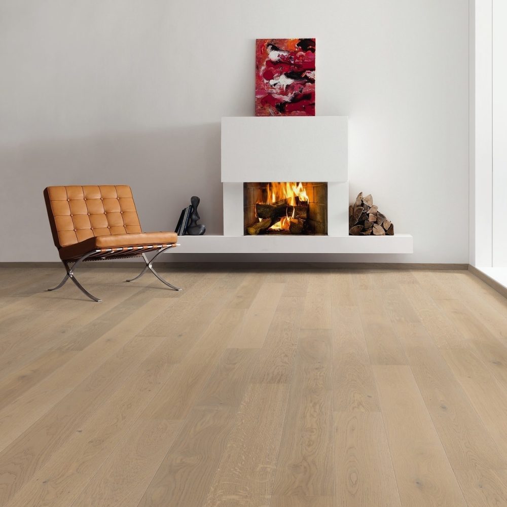 HARO Parketgulv 4000 - Plank 180 4V Eg sand grå Markant børstet