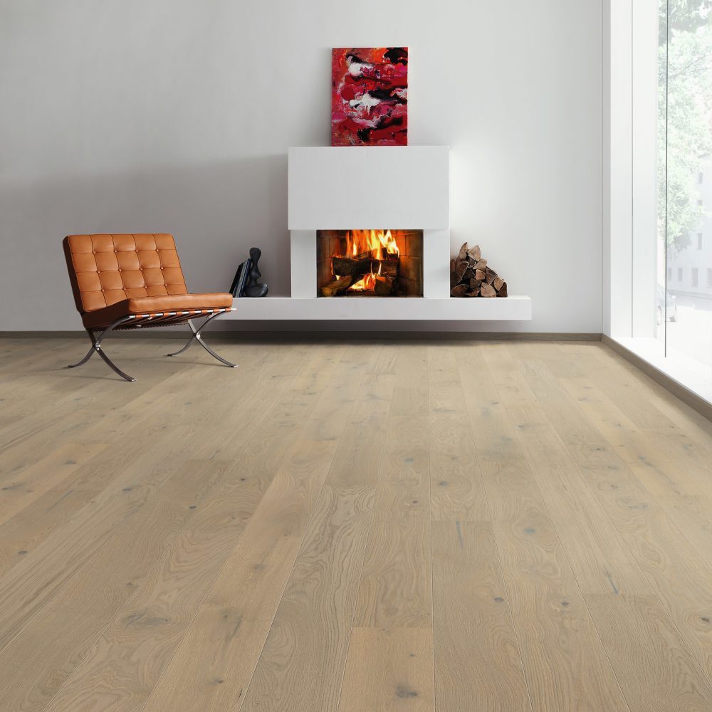 HARO - Trægulv Plank 180 2V Eg sand grå Universal børstet lakeret