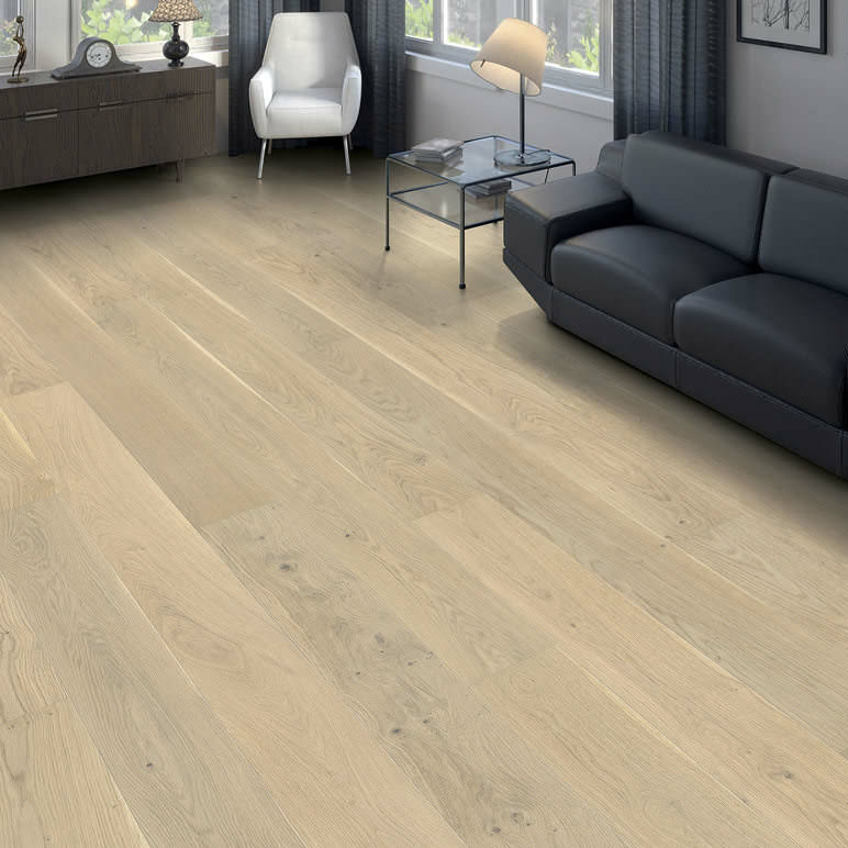 HARO PLANKEGULV 4000 - Plank 180 4V Eg lysehvid Country børstet naturaDur