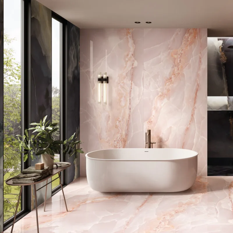 Fliser Onyx Pink - 60x60 cm. Blank