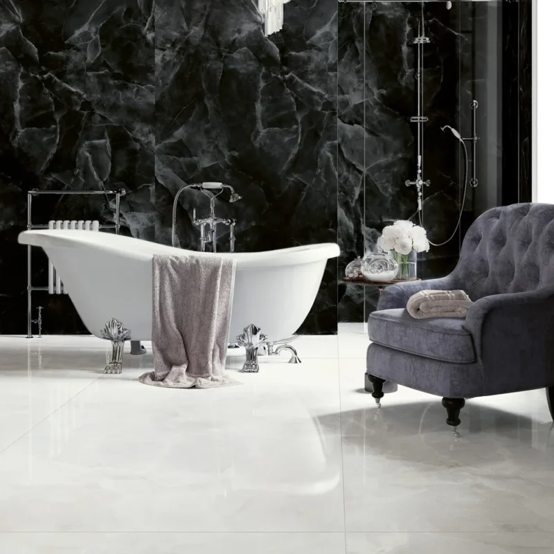 Fliser Onyx White - 60x60 cm. Blank