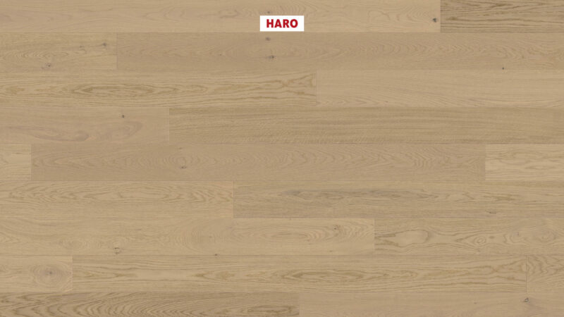 HARO Parketgulv 4000 - Plank 180 4V Eg sand grå Markant børstet NaturLin Olie - Billede 2
