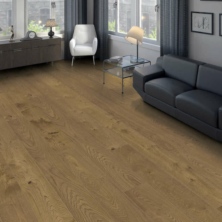 HARO PARKETGULV 2500 - Plank 180 2V Eg vintagebrun Universal børstet - Kampagnepris - Billede 2