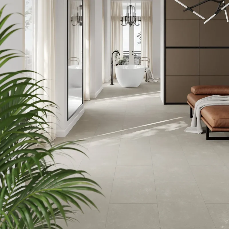 Vinyl Flise look med klik system - Crema Beige - Billede 2